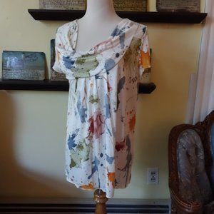 Anthropologie Deletta Splash Print Top Medium
